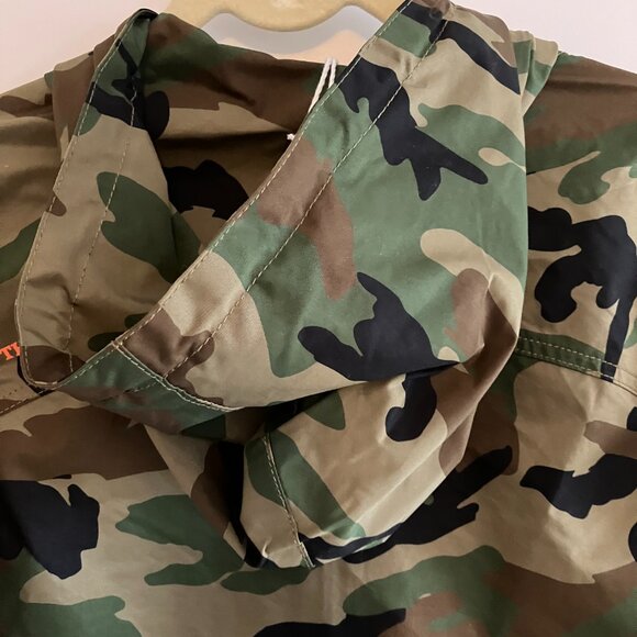 Smoke Rise Red Cropped Long Sleeve Pullover Hoodie Cropped Top Shirt Camo Sz M - Picture 11 of 14